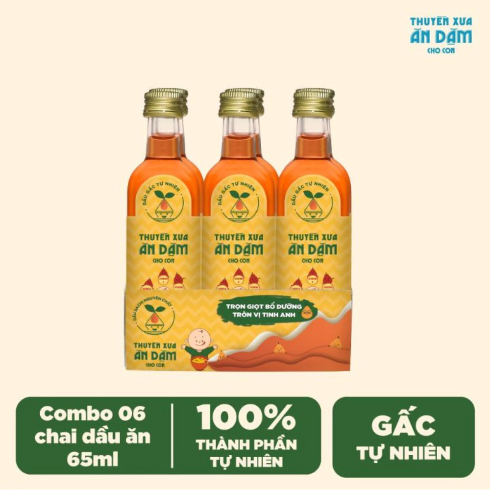 Dầu gấc tự nhiên Thuyền Xưa 65ml dành cho bé từ 6 tháng tuổi