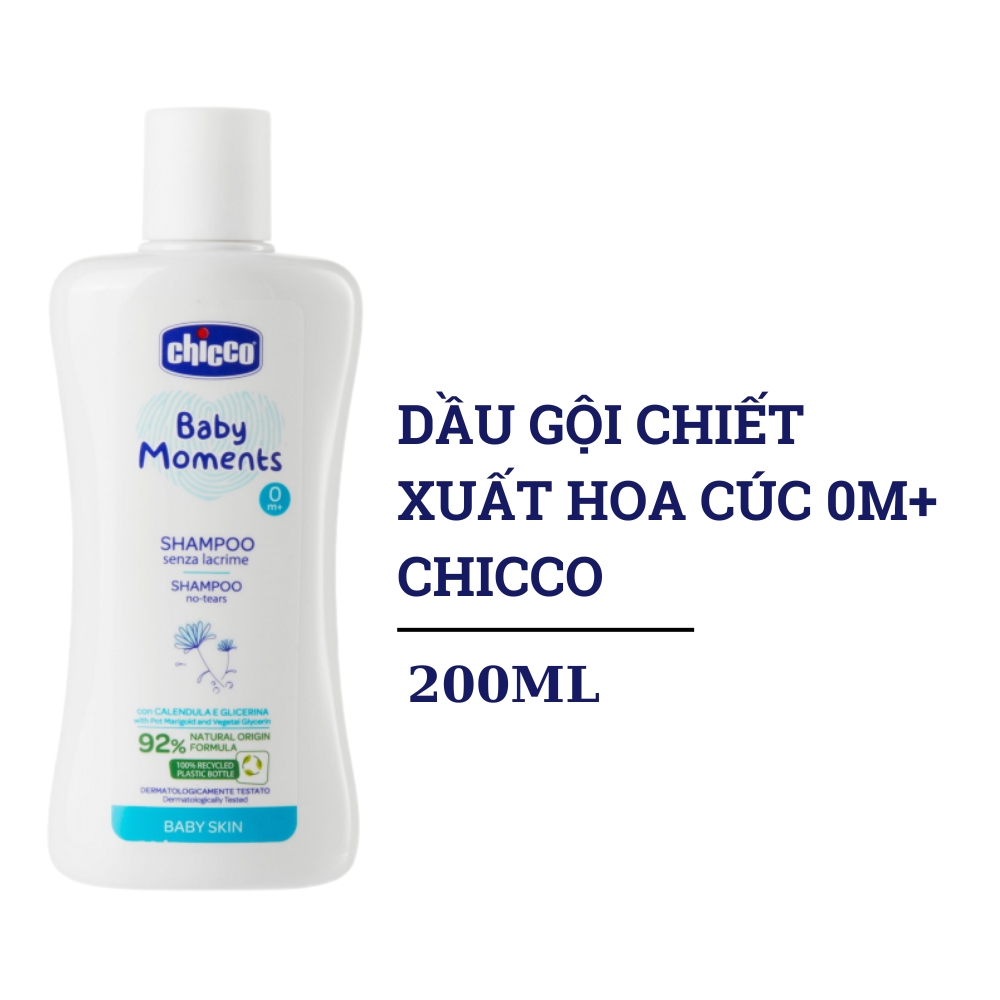 Dầu gội chiết xuất hoa cúc 0M+ Chicco 200ml