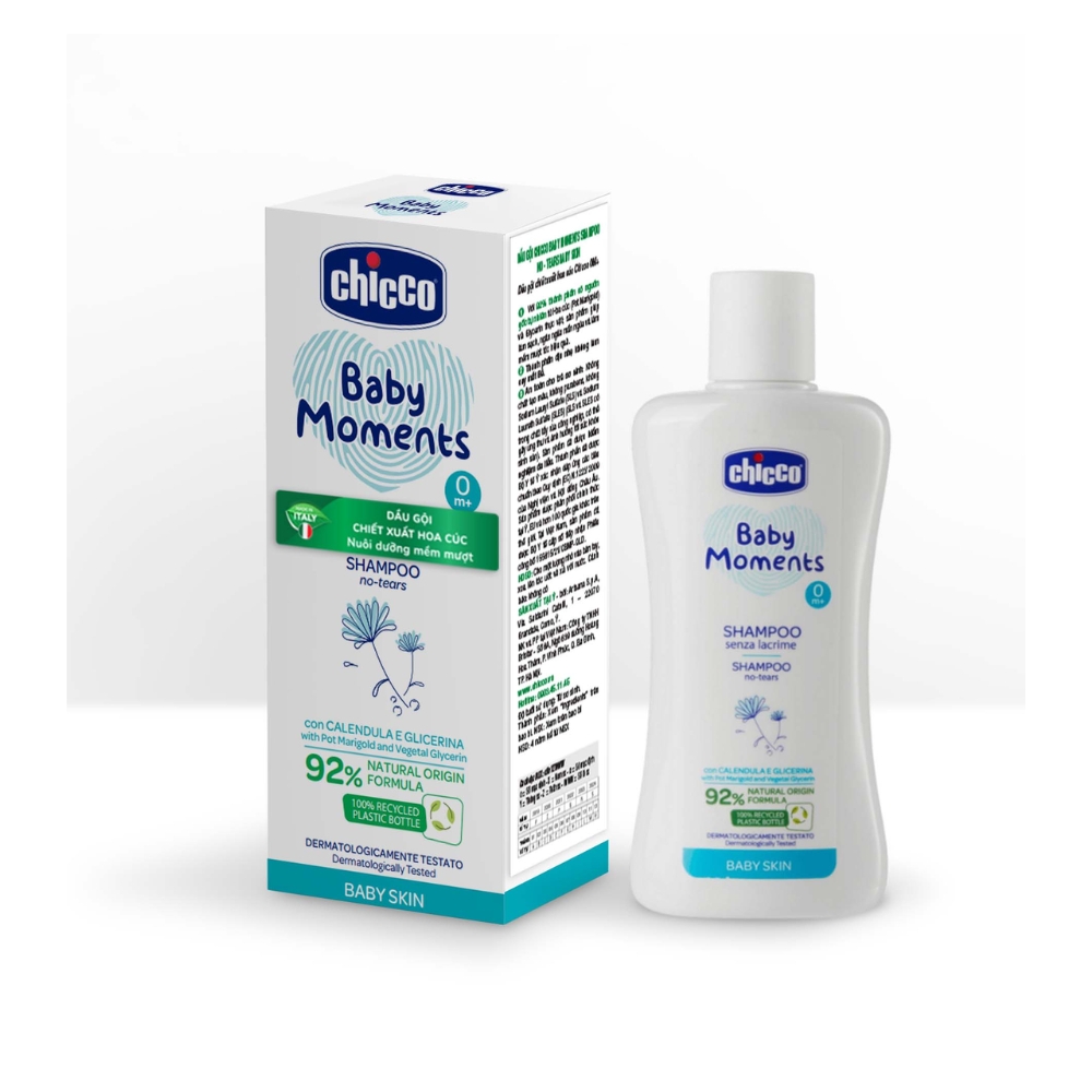 Dầu gội chiết xuất hoa cúc 0M+ Chicco 200ml