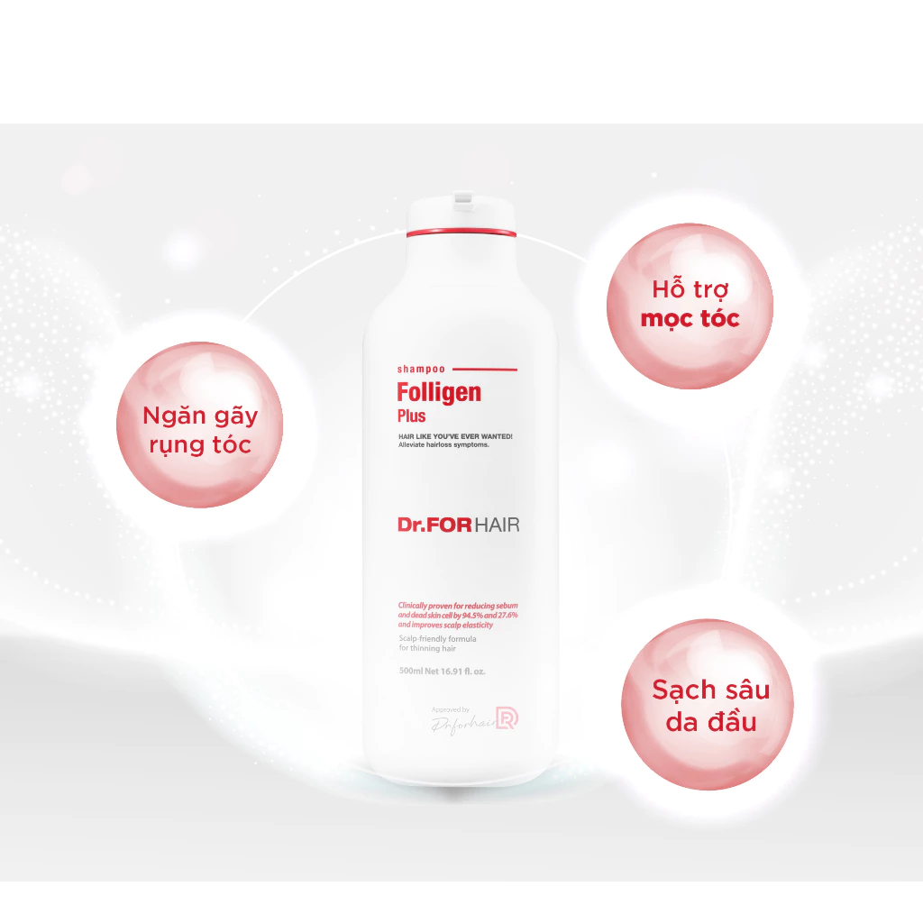 Dầu gội Dr.Forhair giảm gãy rụng, giúp mọc tóc 500ml