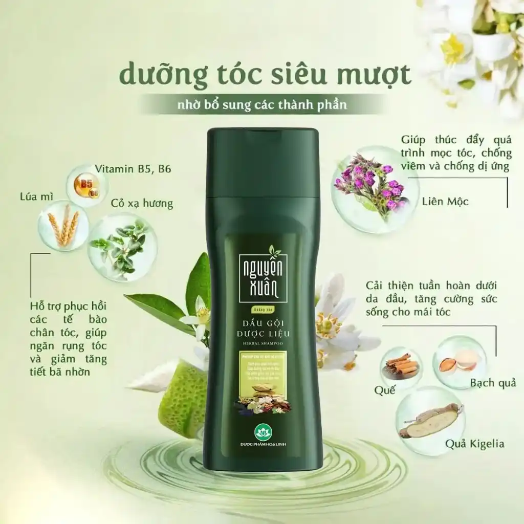 Dầu gội dược liệu Nguyên Xuân dưỡng tóc chai 200ml/250ml/350ml/450ml