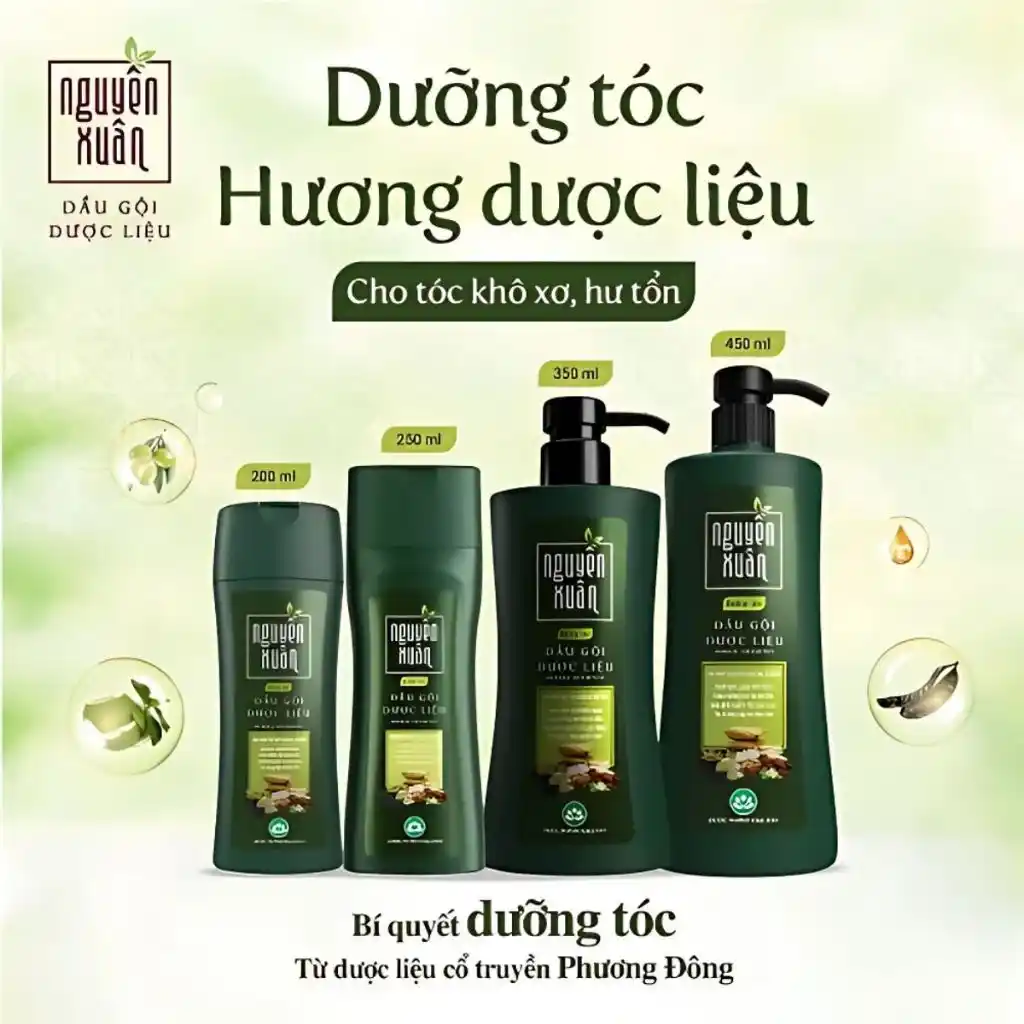 Dầu gội dược liệu Nguyên Xuân dưỡng tóc chai 200ml/250ml/350ml/450ml