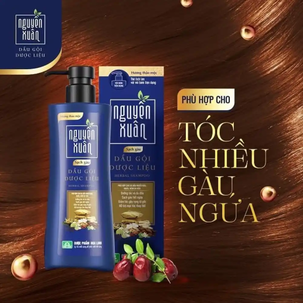 Dầu gội dược liệu Nguyên Xuân sạch gàu chai 200ml/250ml/350ml/450ml