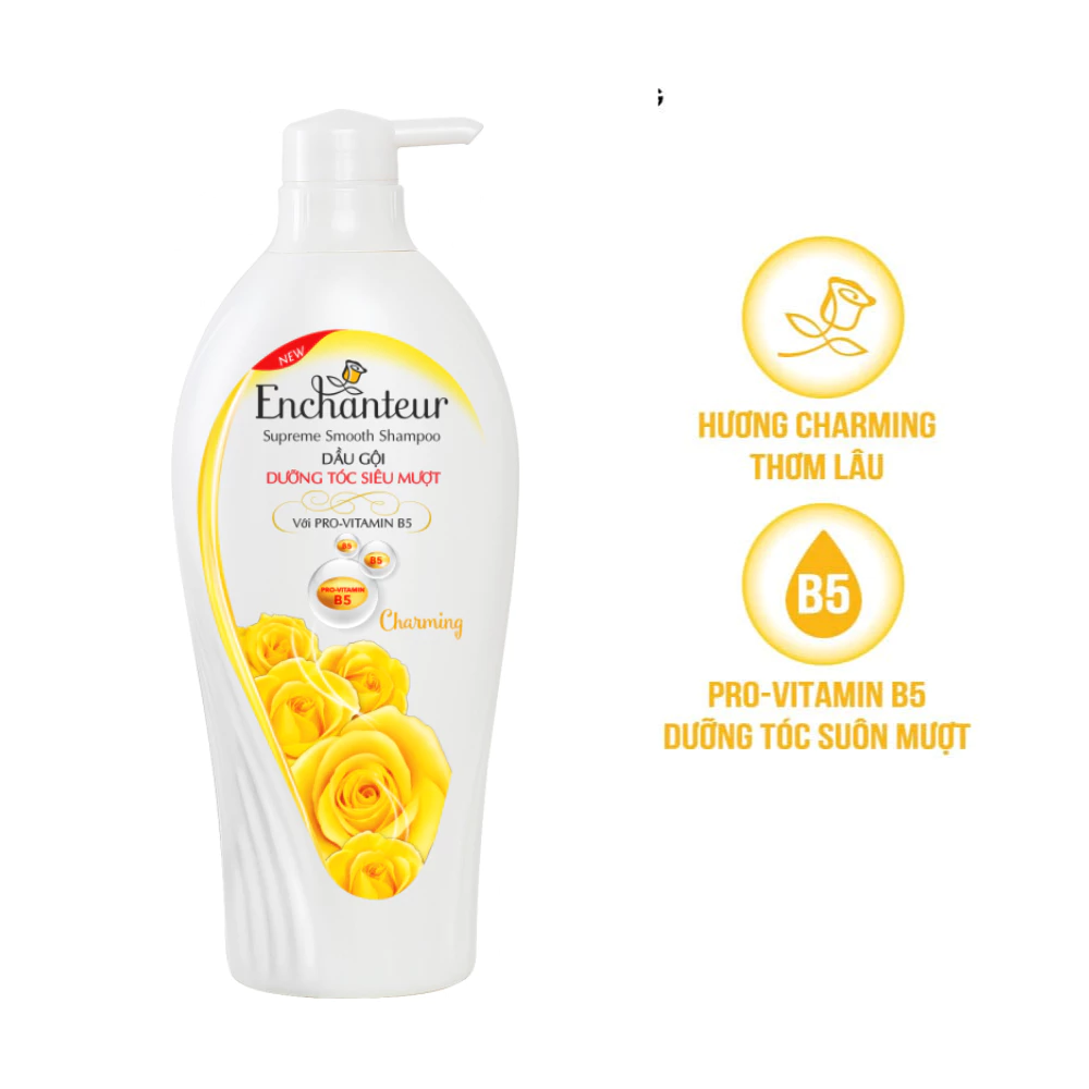 Dầu gội Enchanteur dưỡng tóc siêu mượt Charming 650g