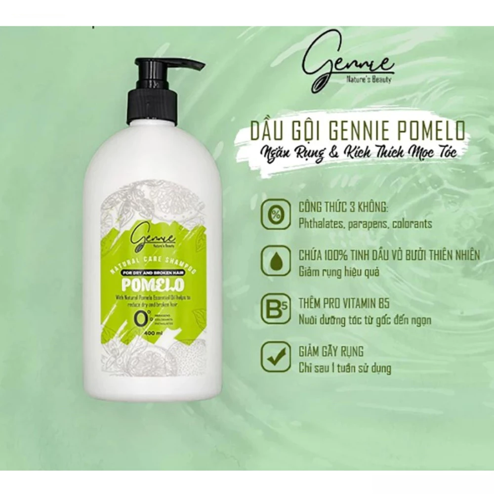 Dầu gội Gennie Bưởi ngăn rụng, kích thích mọc tóc 400ml