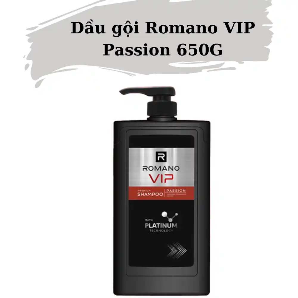 Dầu gội hương nước hoa cao cấp Romano VIP Vision/Passion 650g