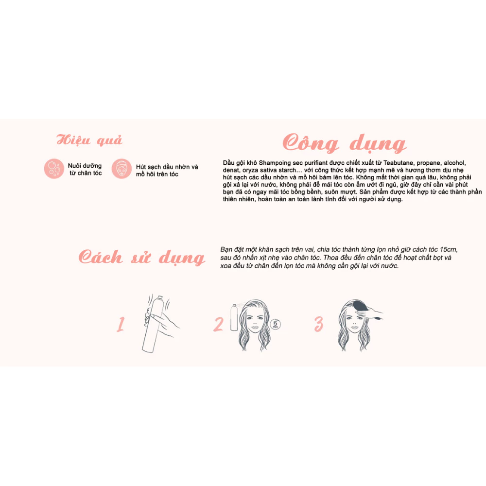 Dầu gội khô Evoluderm cho mọi loại tóc 200ml/400ml