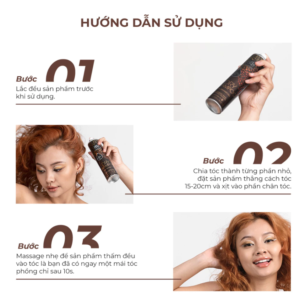 Dầu gội khô GIRLZ ONLY cho tóc nâu, tối màu/tóc nhuộm sáng màu 100ml