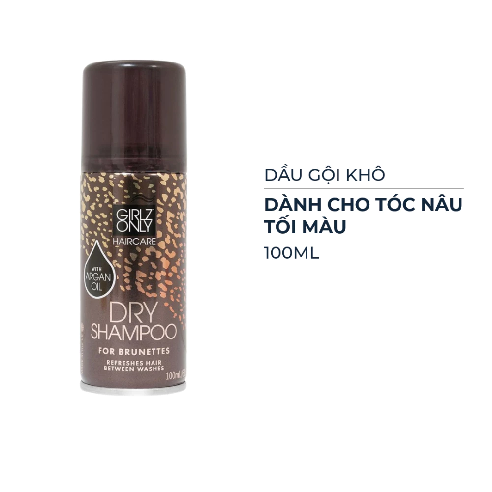 Dầu gội khô GIRLZ ONLY cho tóc nâu, tối màu/tóc nhuộm sáng màu 100ml
