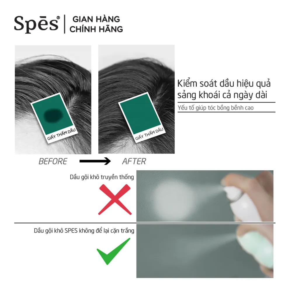 Dầu gội khô Spes trà Bá Tước 150ml