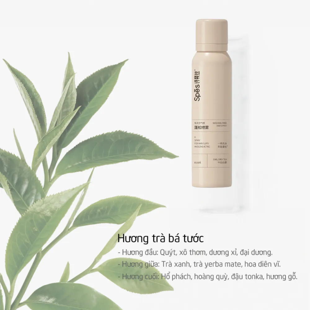 Dầu gội khô Spes trà Bá Tước 150ml