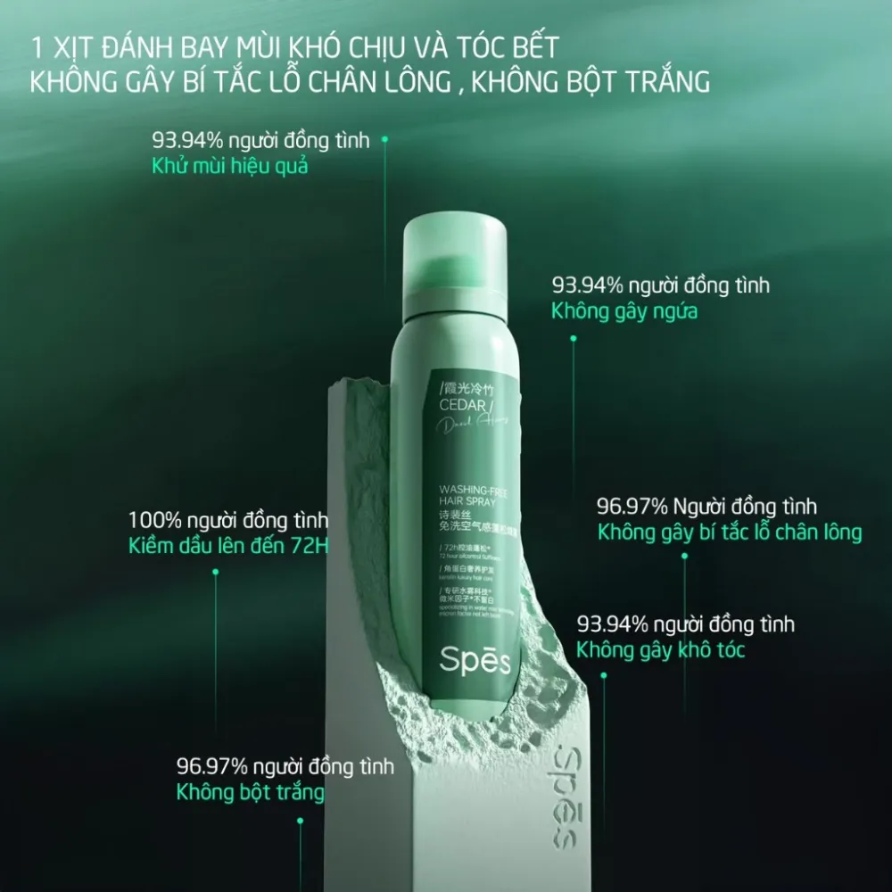 Dầu gội khô Spes Tuyết Tùng 150ml