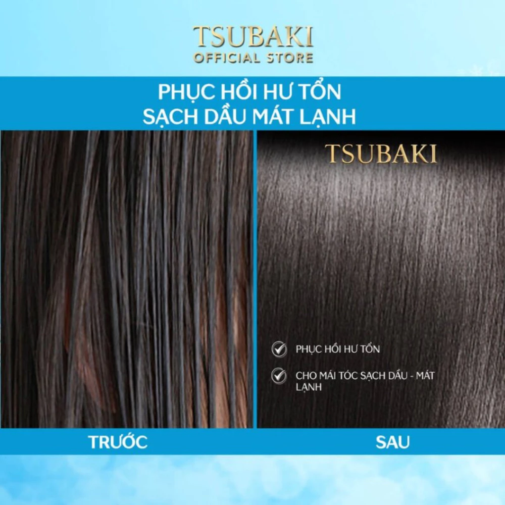 Dầu gội khô Tsubaki dạng gel dành cho tóc dầu, bết 180ml