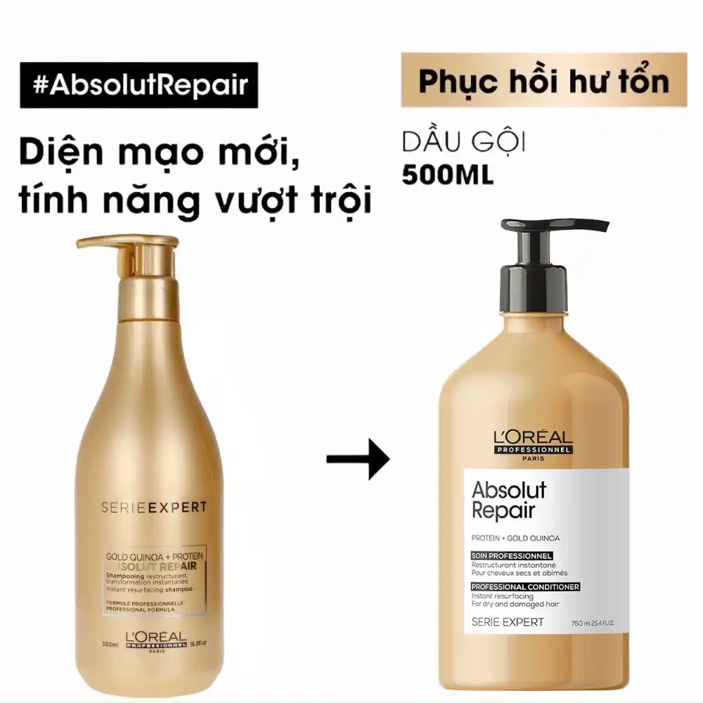 Dầu gội L'Oréal Professionnel phục hồi hư tổn 300ml/500ml