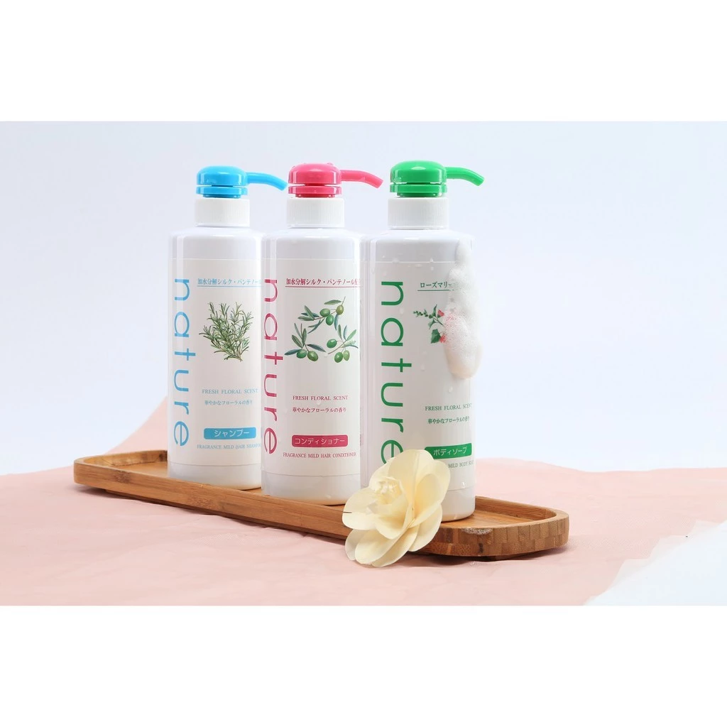 Dầu gội Naris Nature dịu nhẹ hương hoa tươi mát 500ml