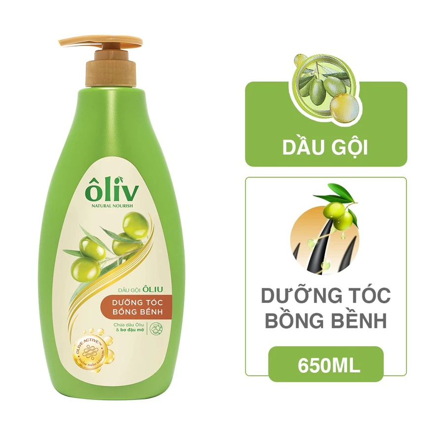 Dầu gội Ôliv Natural Nourish dưỡng tóc bồng bềnh 650ml