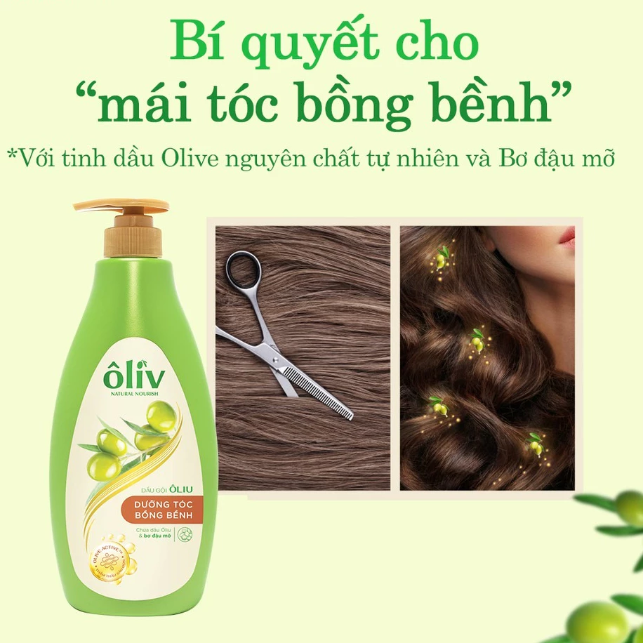 Dầu gội Ôliv Natural Nourish dưỡng tóc bồng bềnh 650ml