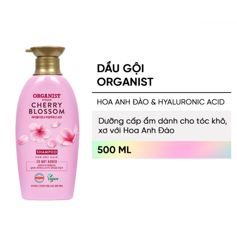 Dầu gội Organist hoa Anh Đào cho tóc khô xơ 500ml