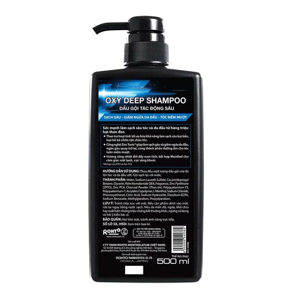 Dầu gội Oxy tác động sâu dành cho nam 500ml