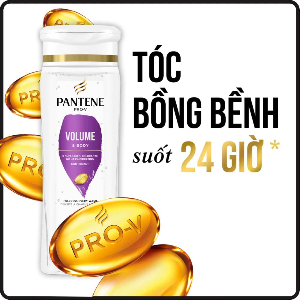 Dầu gội Pantene làm dày & bồng bềnh tóc 355ml/700ml