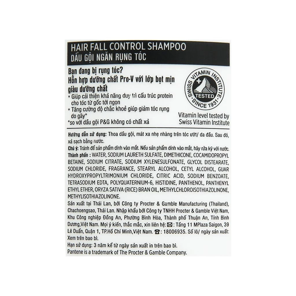 Dầu gội Pantene ngăn rụng tóc 650ml