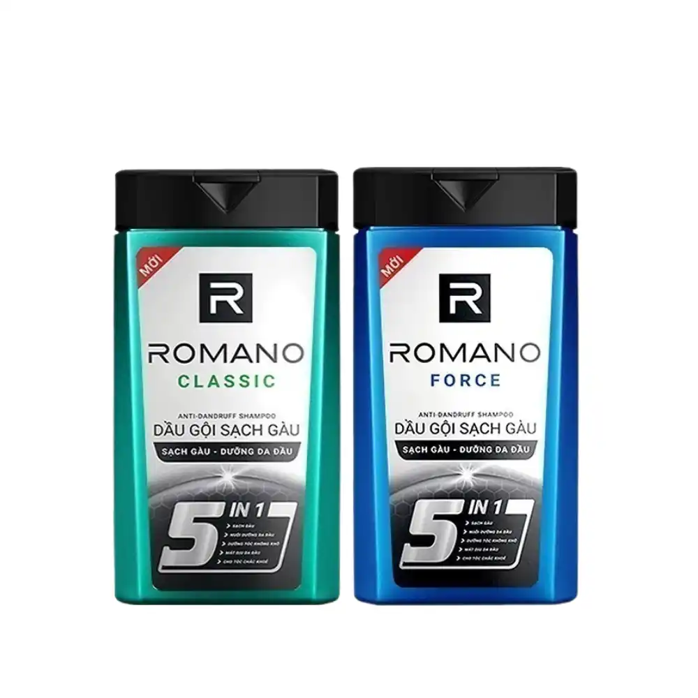 Dầu gội sạch gàu hương nước hoa Romano Classic/Force 180g