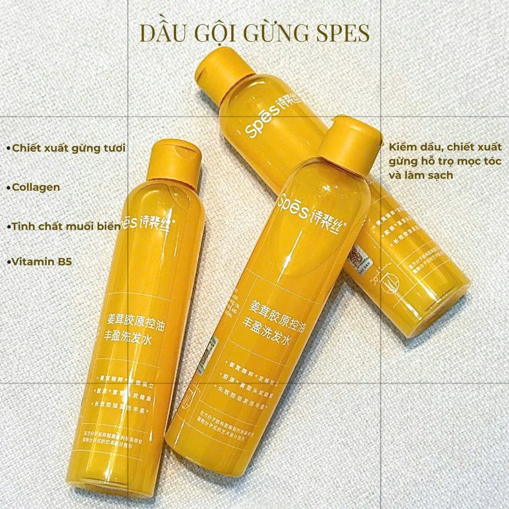 Dầu gội Spes collagen gừng 200ml
