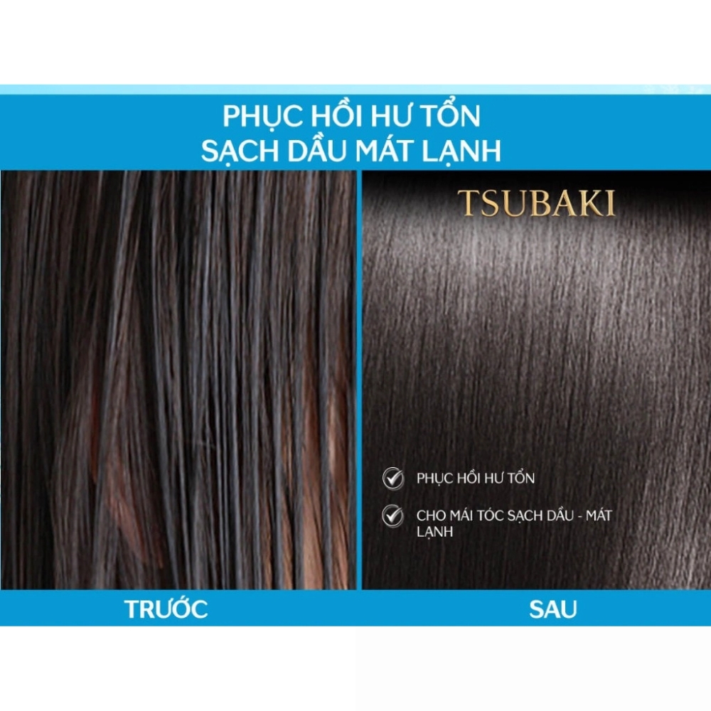 Dầu gội Tsubaki sạch dầu mát lạnh 490ml