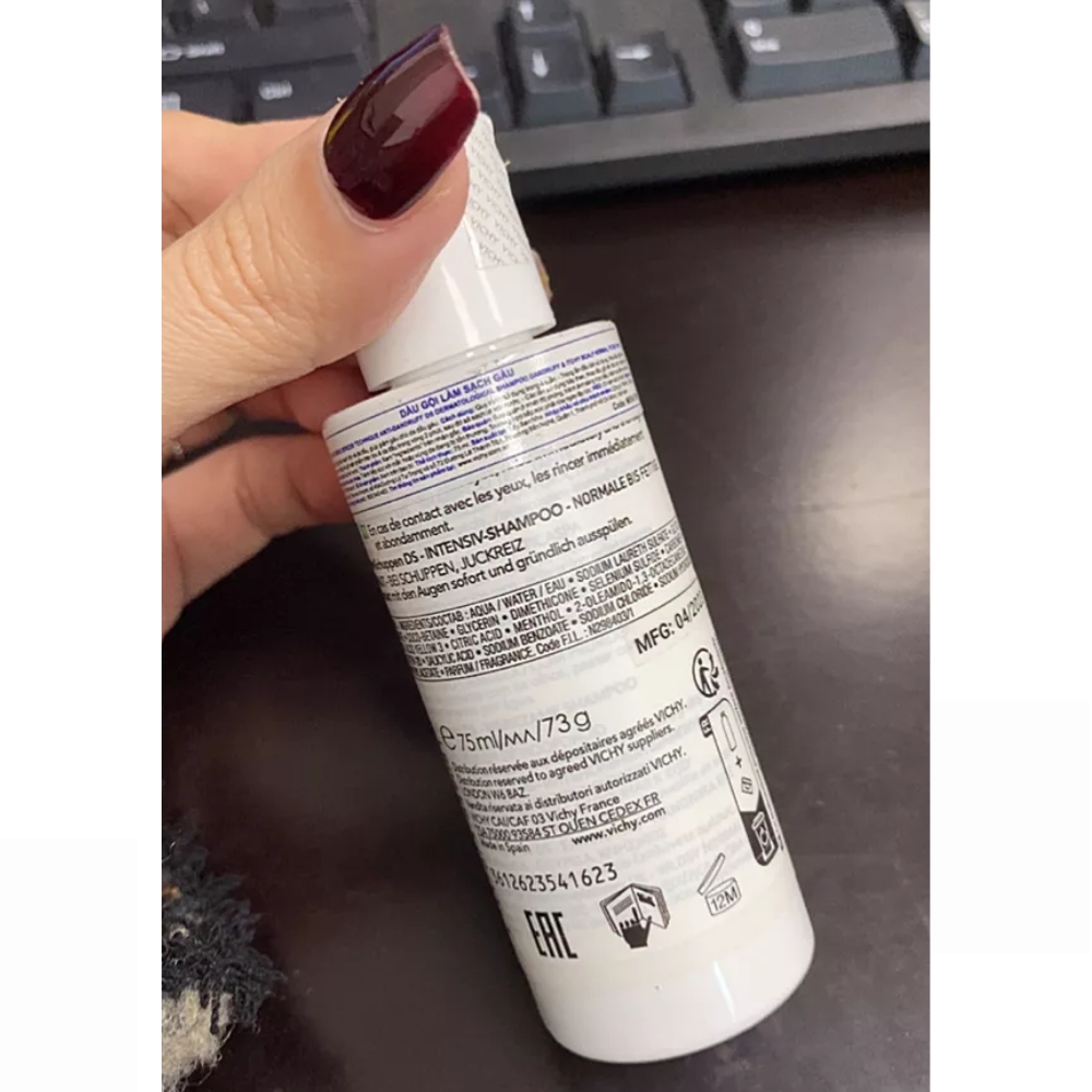 Dầu gội Vichy sạch gàu cho da đầu dầu, ngứa 75ml