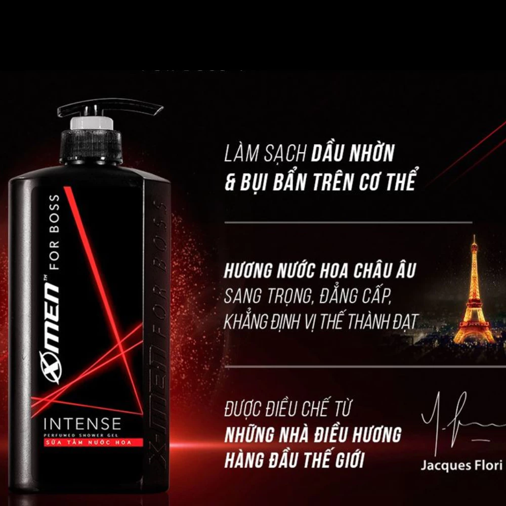Dầu gội X-Men For Boss Intense hương trầm nội lực 650g