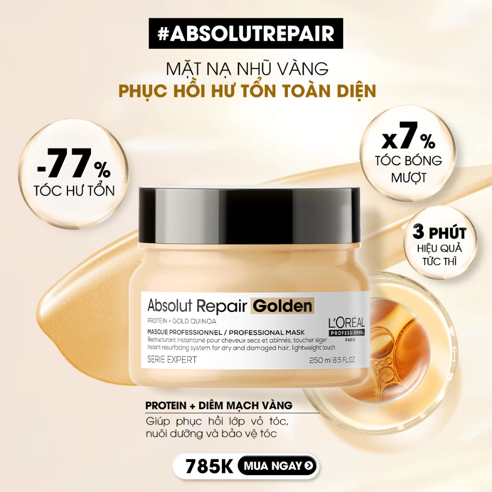 Dầu hấp L'Oréal Professionnel phục hồi hư tổn toàn diện 250ml