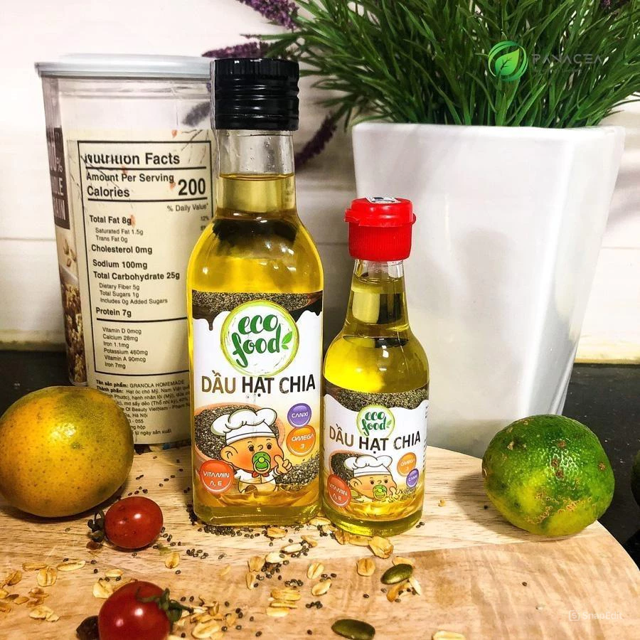Dầu hạt chia nguyên chất Ecofood 60ml cho bé từ 6 tháng tuổi