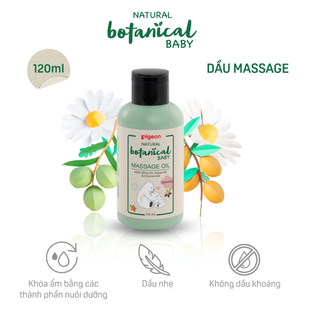 Dầu massage Pigeon Natural Botanical 120ml