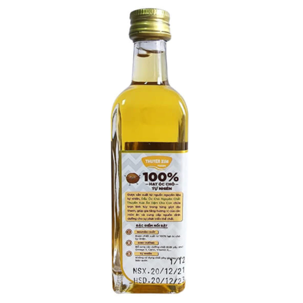Dầu óc chó nguyên chất thuyền xưa 65ml dành dành cho bé từ 6 tháng tuổi trở lên
