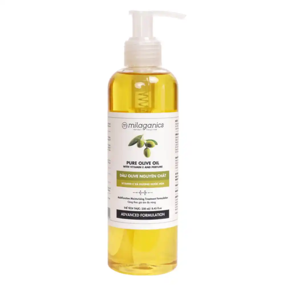 Dầu Olive Milaganics nguyên chất dưỡng da, dưỡng tóc 100ml /250ml