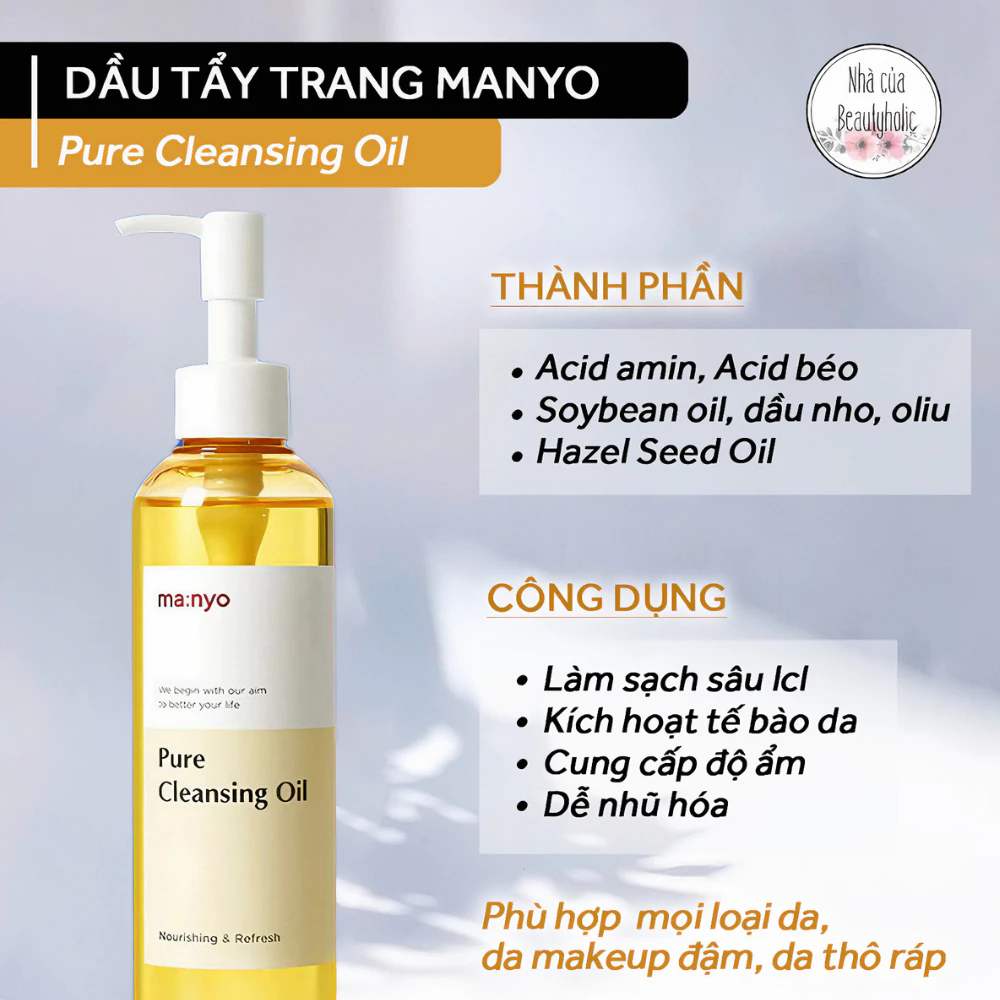 Dầu tẩy trang Ma:nyo nguyên chất 200ml