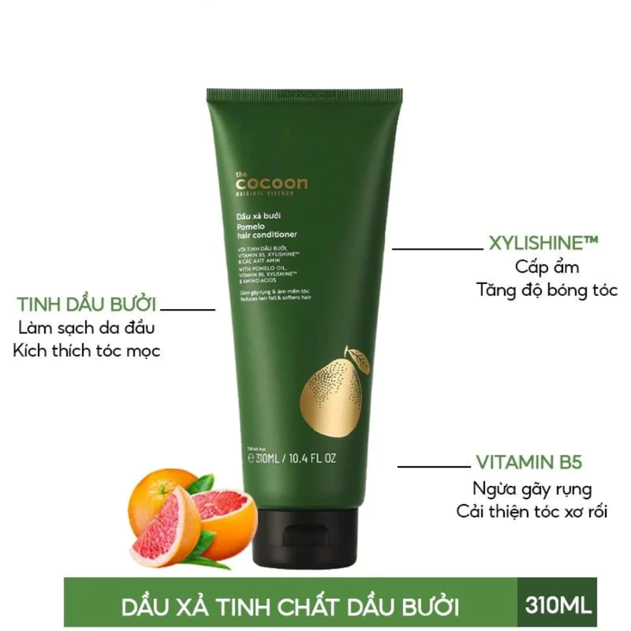 Dầu xả bưởi Cocoon cung cấp dưỡng chất & độ ẩm 310ml