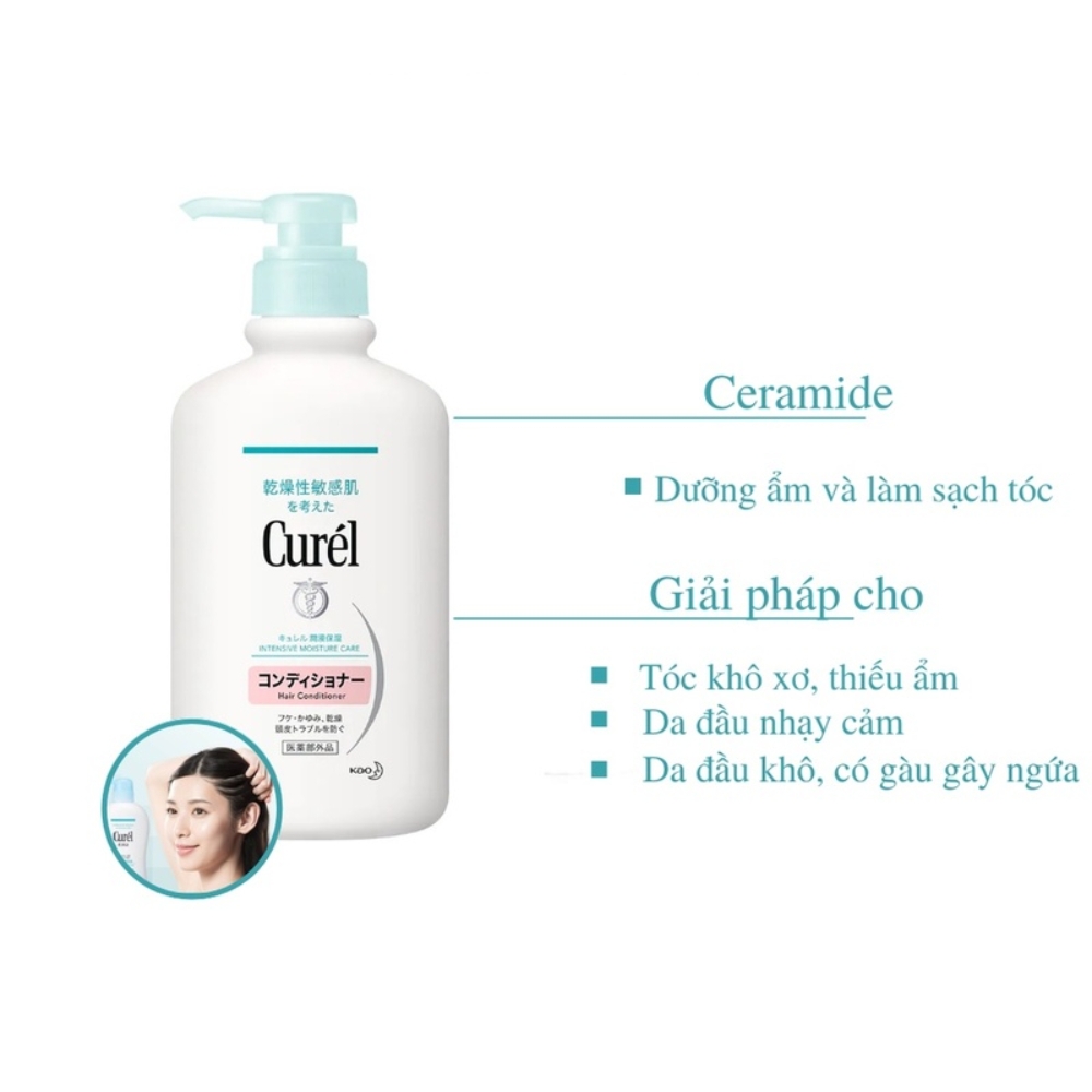 Dầu xả Curél cấp ẩm chuyên sâu 420ml