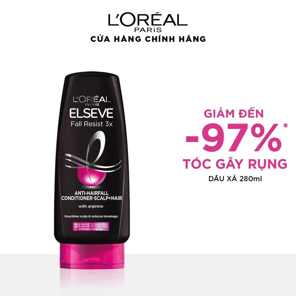 Dầu xả L'Oreal Paris dưỡng tóc giảm gãy rụng 280ml