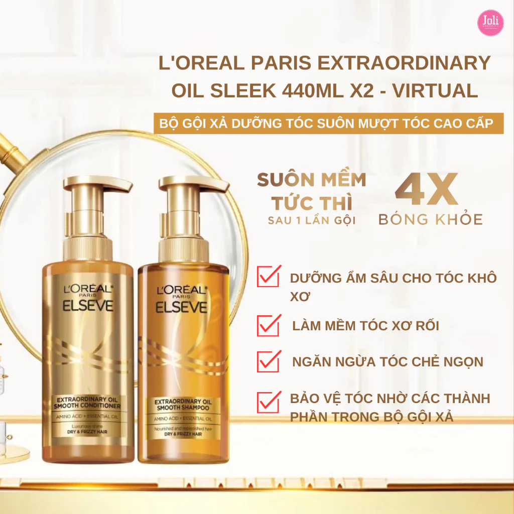 Dầu xả L'Oreal Paris dưỡng tóc suôn mượt tóc cao cấp 440ml