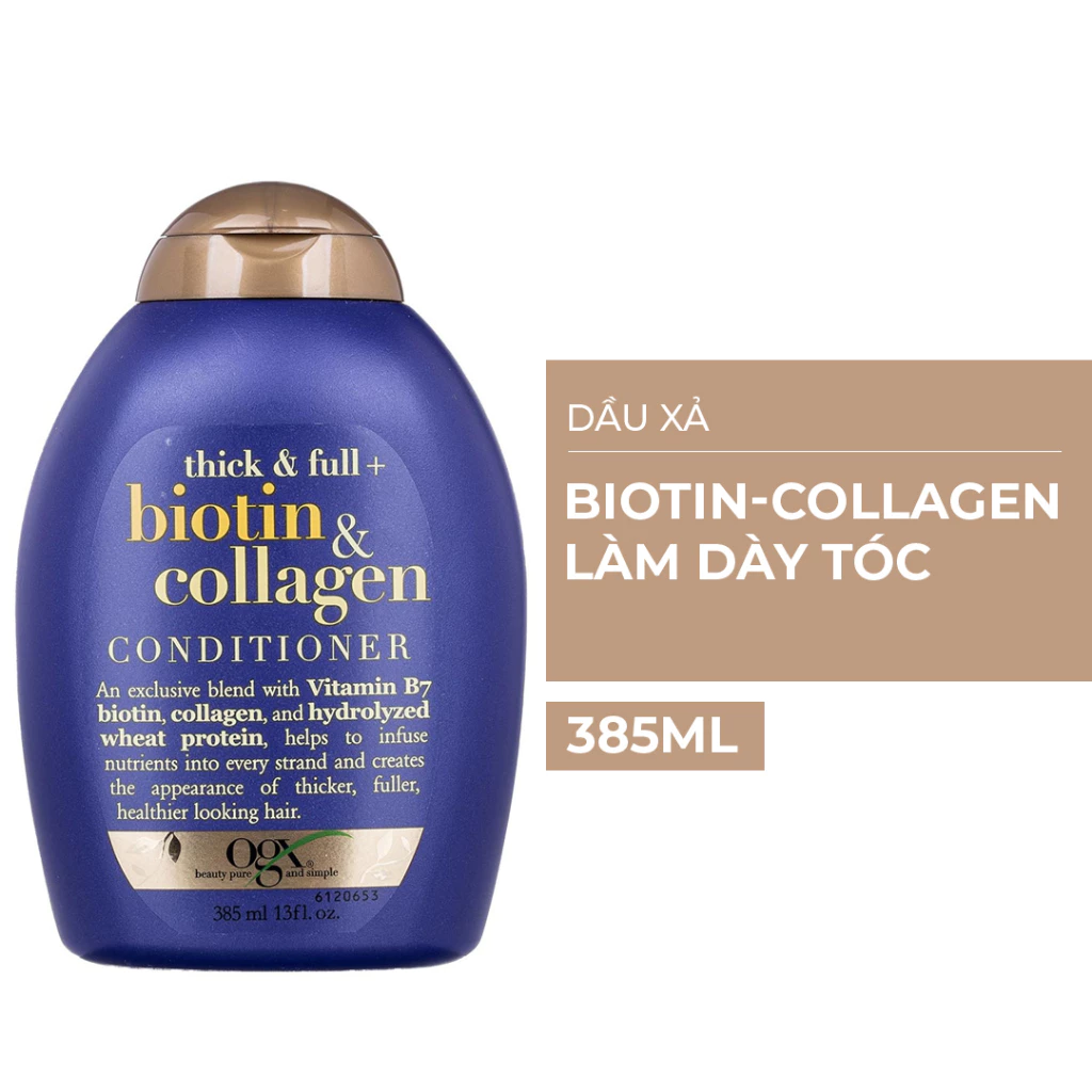 Dầu xả OGX Biotin & Collagen làm dày tóc 385ml