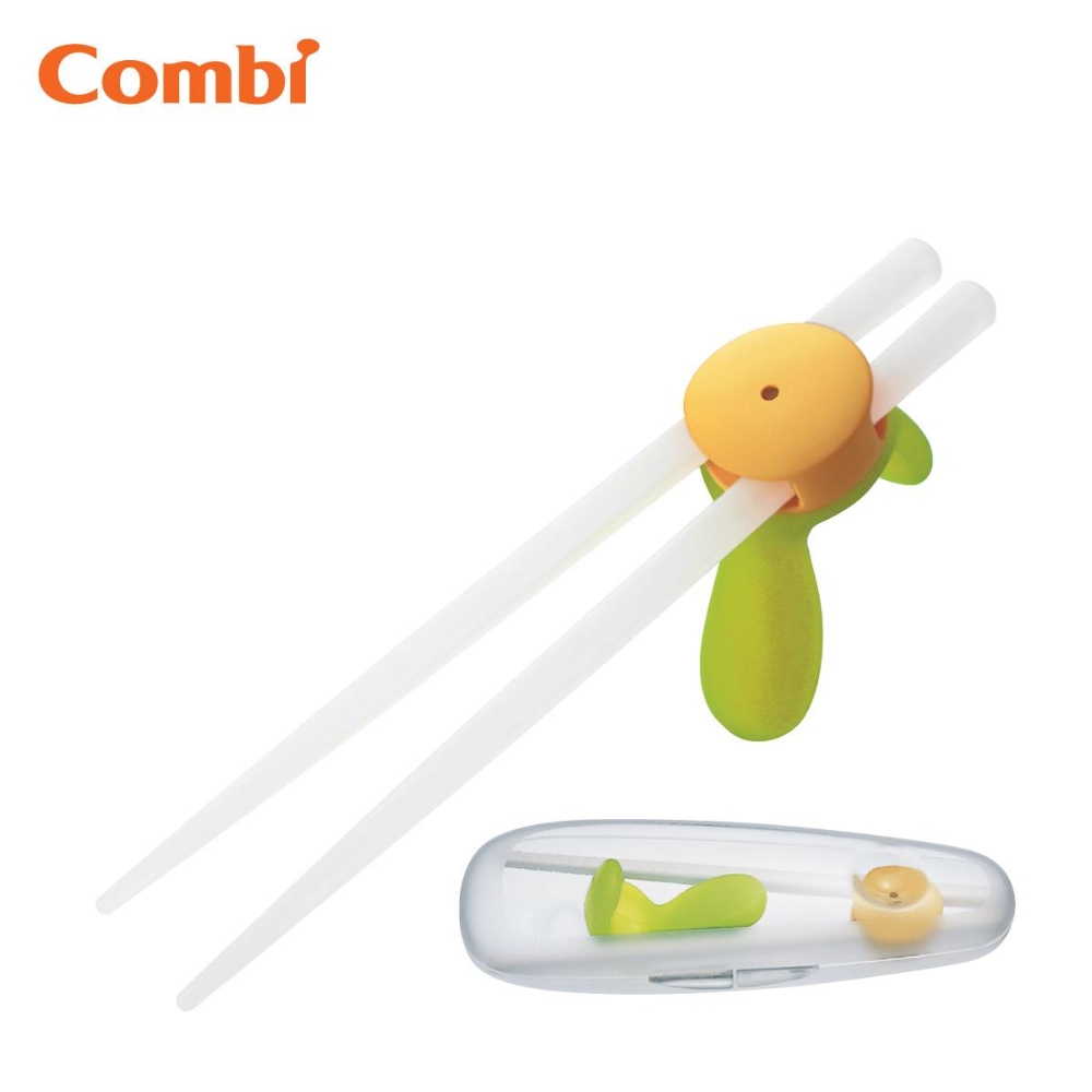 Đũa tập ăn cao cấp Combi có hộp mầu xanh (LL) 81017