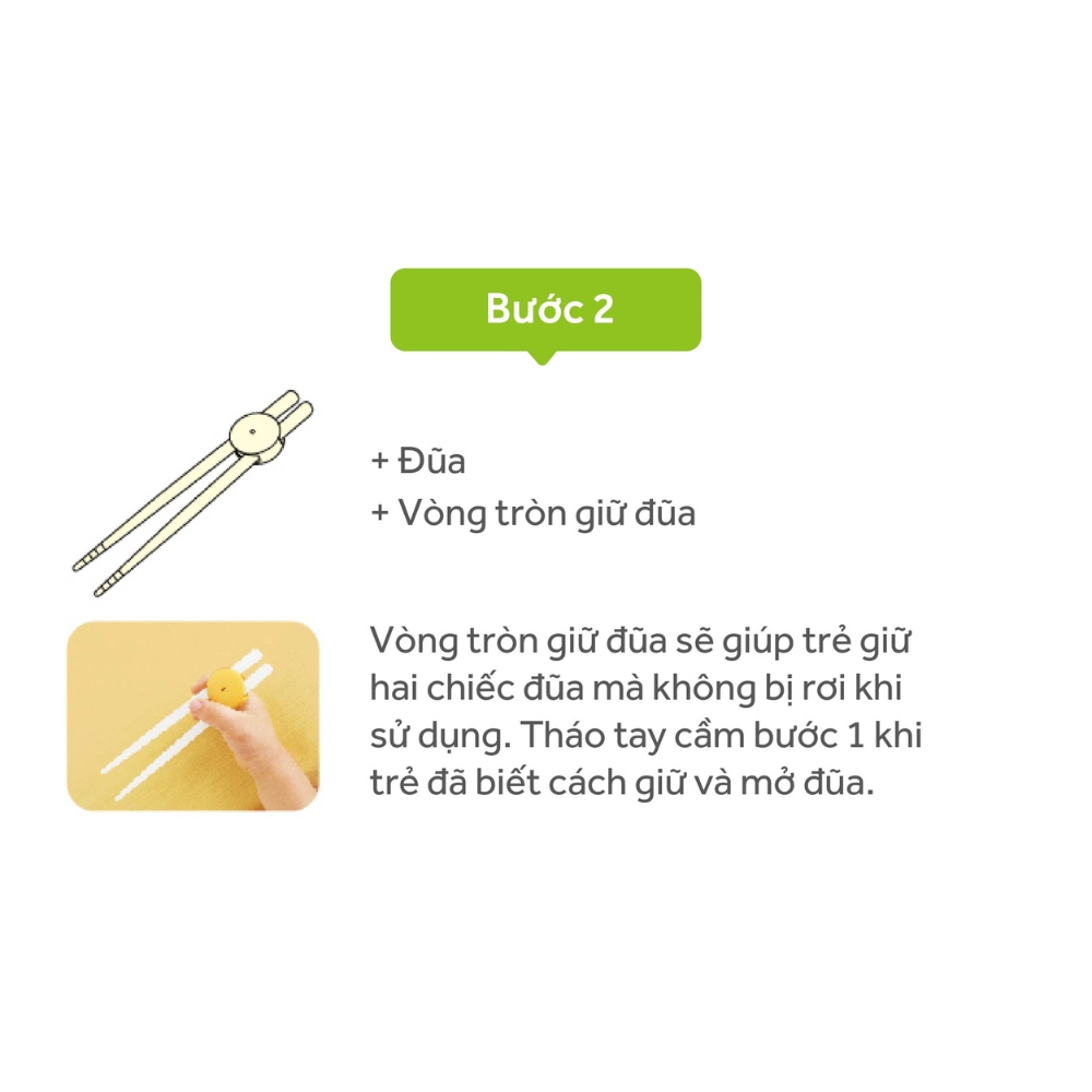 Đũa tập ăn cao cấp Combi có hộp mầu xanh (LL) 81017