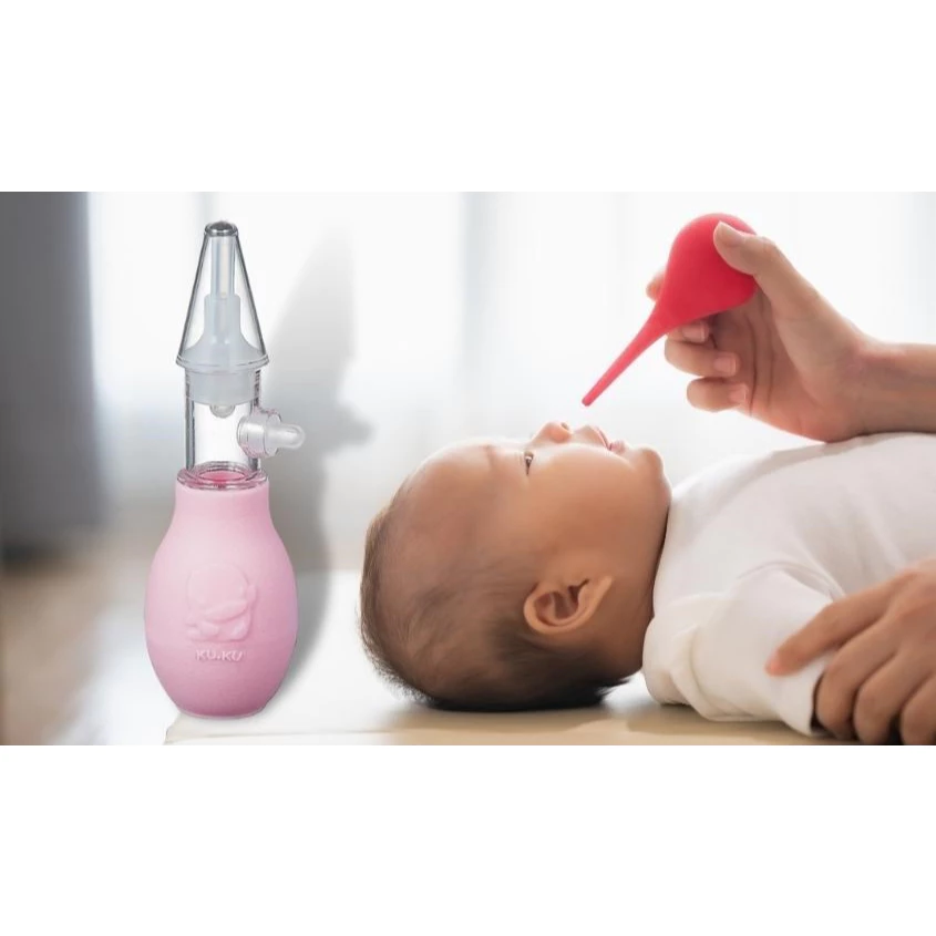 Dụng cụ hút mũi KuKu KU5373A dạng bóp có nắp đậy - Màu ngẫu nhiên
