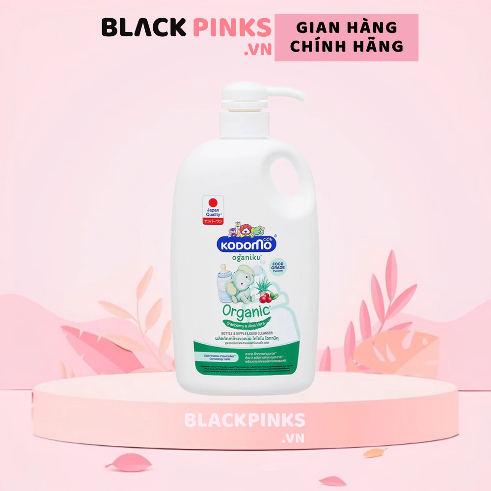 Dung dịch làm sạch đồ dùng cho bé Kodomo Organic chiết xuất lô hội và việt quất túi 600ml/chai 650ml hương quả mọng