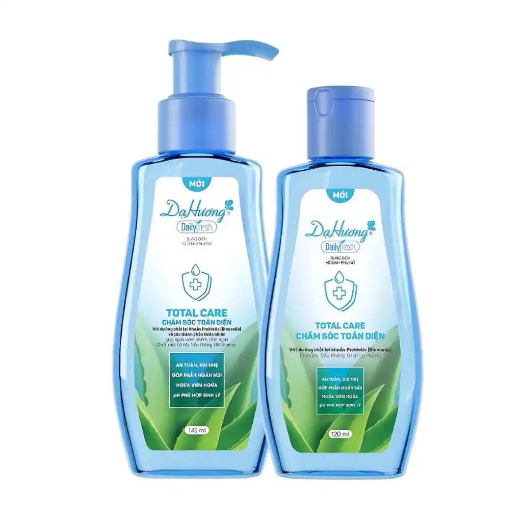 Dung dịch vệ sinh Dạ Hương daily fresh moisture dưỡng ẩm/total care/dịu nhẹ chai 120ml/145ml