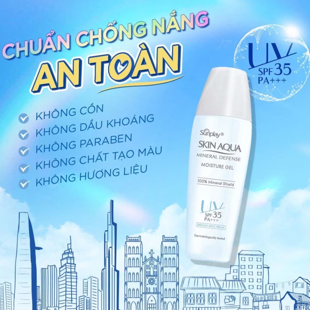 Gel chống nắng Sunplay vật lý bảo vệ da dưỡng ẩm 25g
