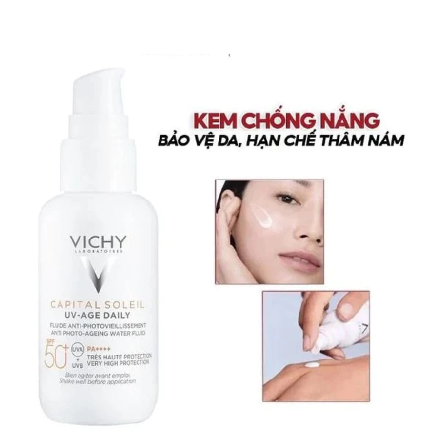 Gel chống nắng Vichy bảo vệ da, ngừa thâm nám 40ml
