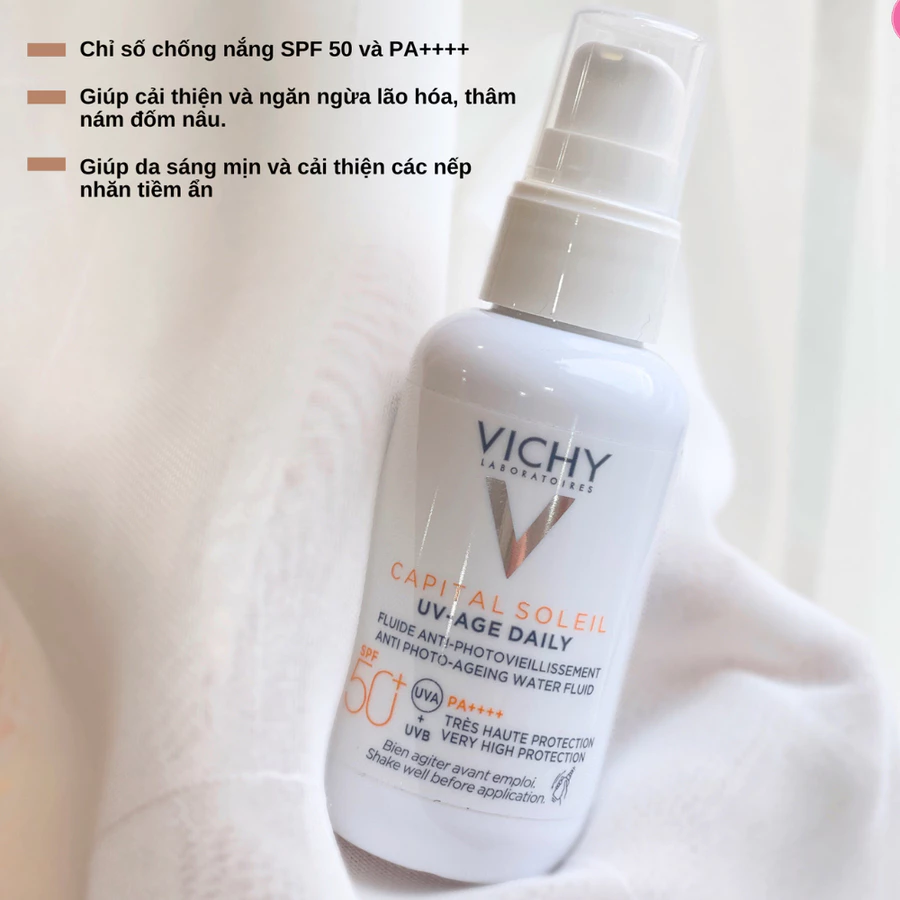 Gel chống nắng Vichy bảo vệ da, ngừa thâm nám 40ml
