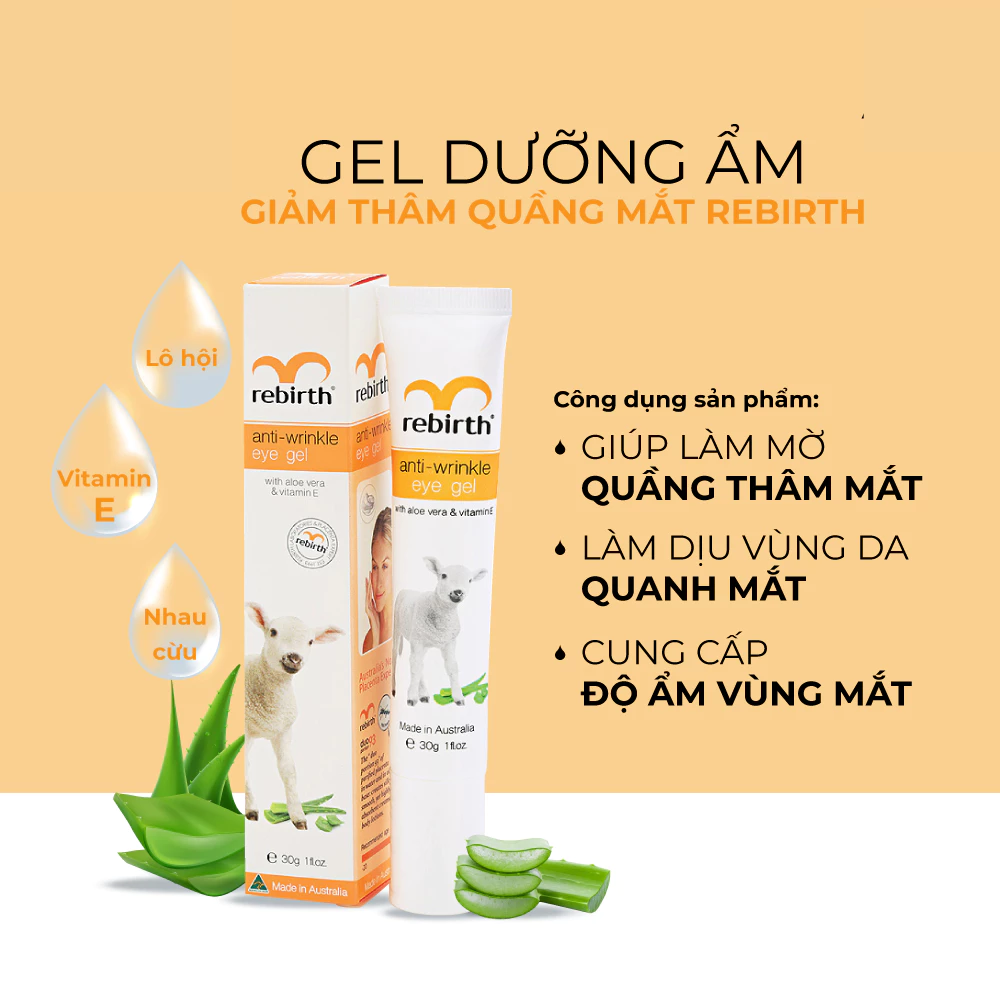 Gel dưỡng mắt Rebirth ngăn ngừa nếp nhăn & quầng thâm 30g